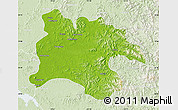 Physical Map of Pyongyang, lighten
