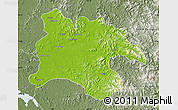 Physical Map of Pyongyang, semi-desaturated