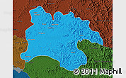 Political Map of Pyongyang, darken