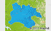 Political Map of Pyongyang, physical outside