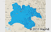 Political Map of Pyongyang, shaded relief outside