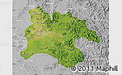 Satellite Map of Pyongyang, lighten, desaturated