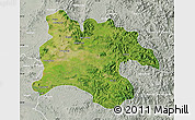 Satellite Map of Pyongyang, lighten, semi-desaturated