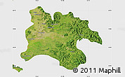Satellite Map of Pyongyang, single color outside