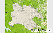 Shaded Relief Map of Pyongyang, physical outside