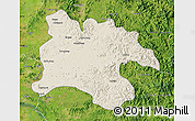 Shaded Relief Map of Pyongyang, satellite outside