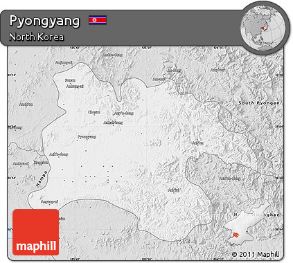 Silver Style Map of Pyongyang