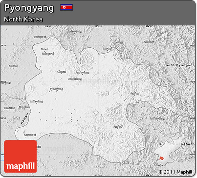 Silver Style Map of Pyongyang