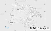 Silver Style Map of Pyongyang, single color outside