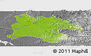 Physical Panoramic Map of Pyongyang, desaturated