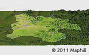 Satellite Panoramic Map of Pyongyang, darken