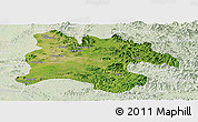 Satellite Panoramic Map of Pyongyang, lighten