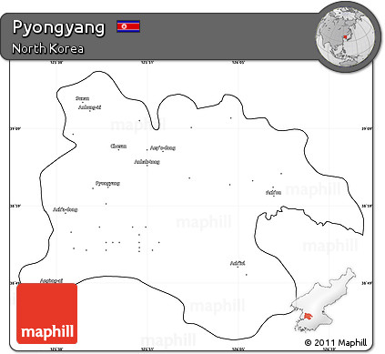 Blank Simple Map of Pyongyang, cropped outside