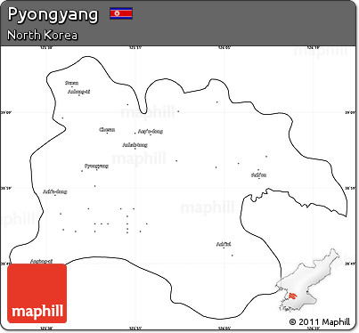 Blank Simple Map of Pyongyang, cropped outside