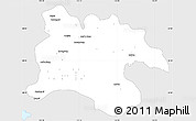 Silver Style Simple Map of Pyongyang, single color outside