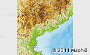 Physical Map of South Hamgyong