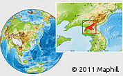 Physical Location Map of South Pyongan