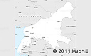 Silver Style Simple Map of South Pyongan