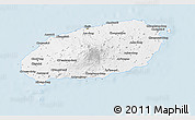 Gray 3D Map of Cheju-Do, single color outside