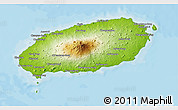 Physical 3D Map of Cheju-Do, political outside