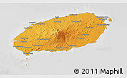 Political 3D Map of Cheju-Do, lighten, desaturated
