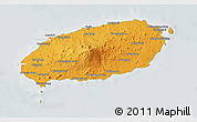 Political 3D Map of Cheju-Do, lighten, semi-desaturated