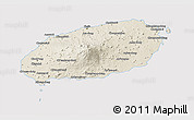 Shaded Relief 3D Map of Cheju-Do, cropped outside