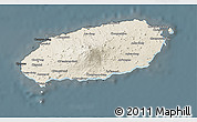 Shaded Relief 3D Map of Cheju-Do, darken