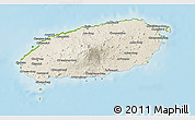 Shaded Relief 3D Map of Cheju-Do, physical outside