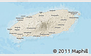 Shaded Relief 3D Map of Cheju-Do, political outside
