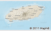 Shaded Relief 3D Map of Cheju-Do, single color outside