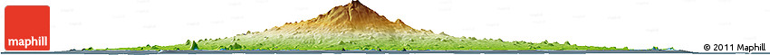 Physical Horizon Map of Cheju-Do, darken