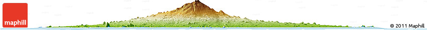 Physical Horizon Map of Cheju-Do, shaded relief outside