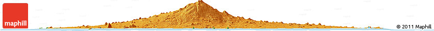 Political Horizon Map of Cheju-Do, physical outside