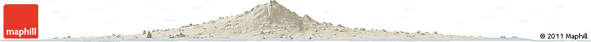 Shaded Relief Horizon Map of Cheju-Do, semi-desaturated