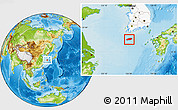 Physical Location Map of Cheju-Do, highlighted country