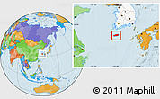 Political Location Map of Cheju-Do, highlighted country