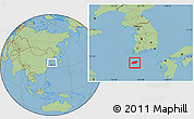 Savanna Style Location Map of Cheju-Do, within the entire country