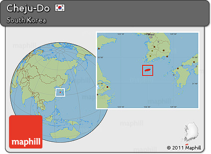 Savanna Style Location Map of Cheju-Do
