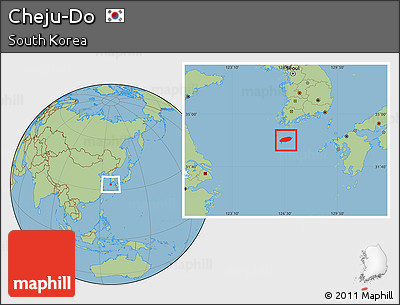 Savanna Style Location Map of Cheju-Do