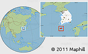 Savanna Style Location Map of Cheju-Do, highlighted country, within the entire country