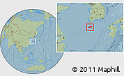 Savanna Style Location Map of Cheju-Do, hill shading