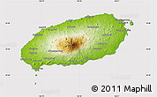 Physical Map of Cheju-Do, cropped outside