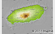 Physical Map of Cheju-Do, darken, desaturated