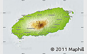 Physical Map of Cheju-Do, lighten, semi-desaturated