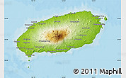 Physical Map of Cheju-Do, political outside