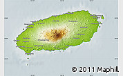 Physical Map of Cheju-Do, semi-desaturated