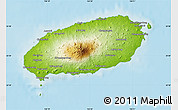 Physical Map of Cheju-Do, single color outside