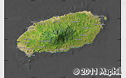 Satellite Map of Cheju-Do, darken, desaturated