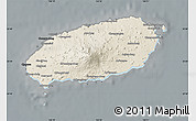 Shaded Relief Map of Cheju-Do, darken, semi-desaturated